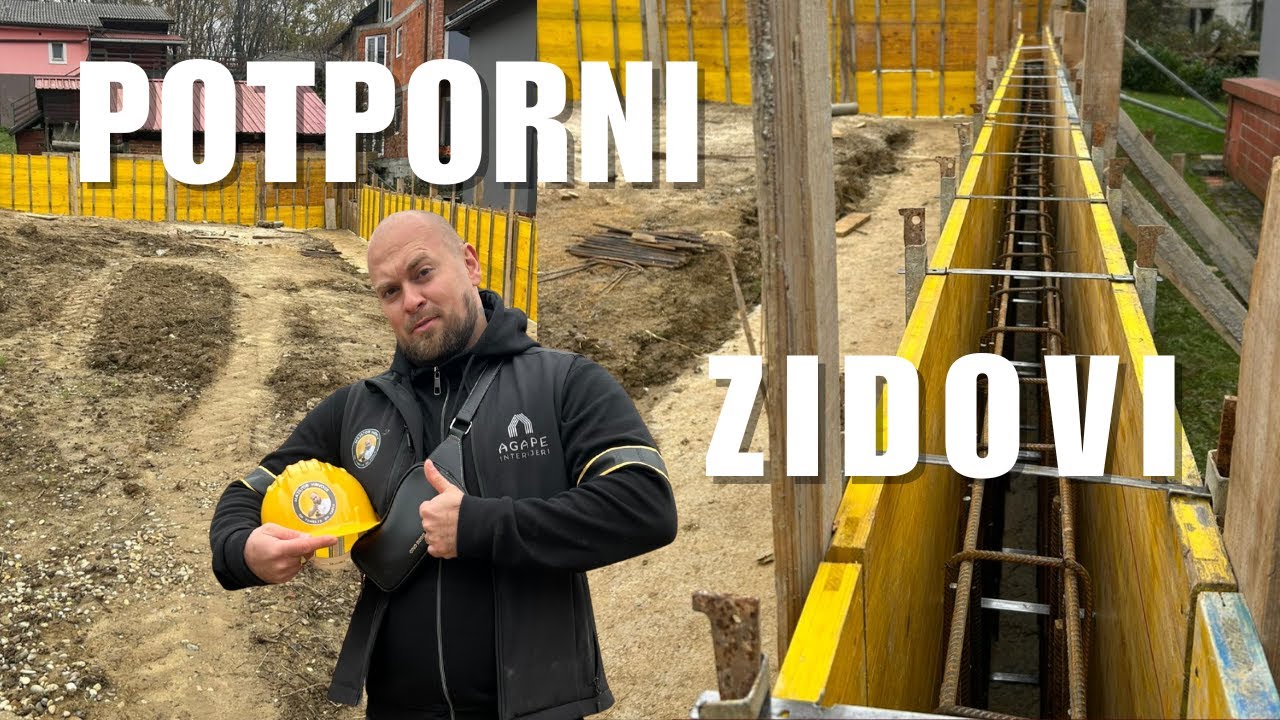 Potporni zidovi - od ideje do izvedbe! /Ep 6/ OD TEMELJA DO KROVA