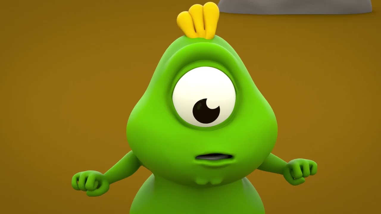 Migol is scared of the escalator