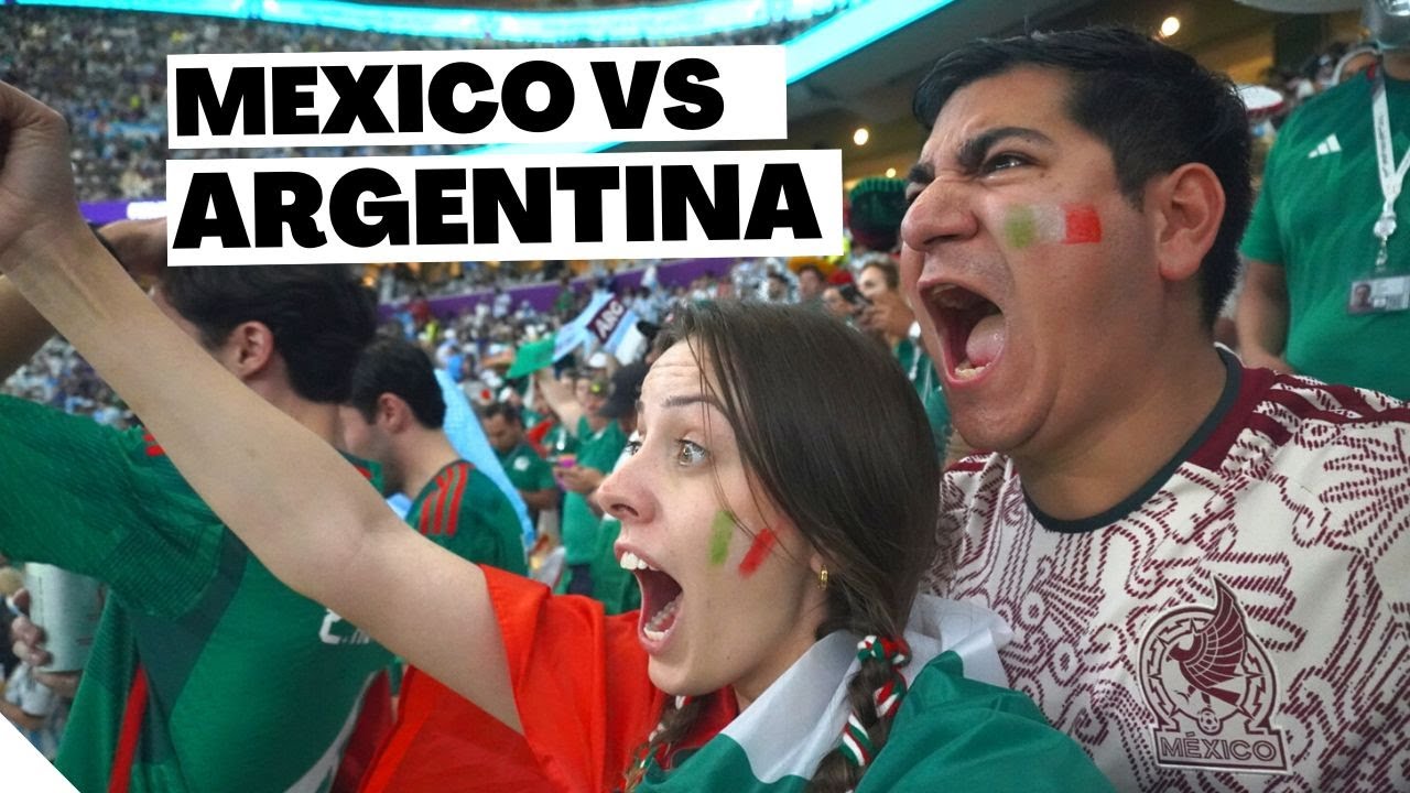 Mexico fans react at stadium to MEXICO vs ARGENTINA World Cup 2022 Qatar