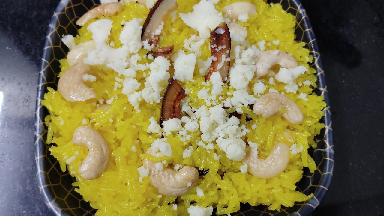 Meethe Chaval! Zarda Pulav Recipe! How To make Sweet Rice! @aizalminiworld 