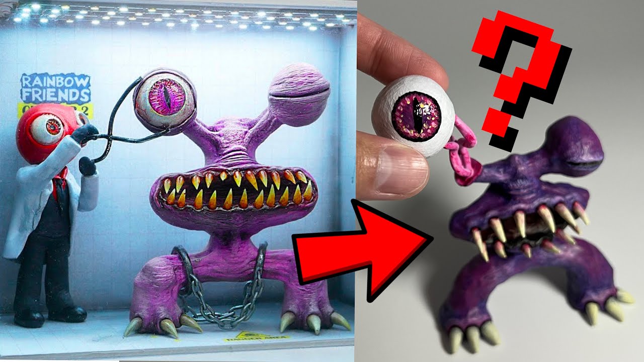 Let’s Continue With Open AI Diorama of realistic Rainbow Friends Pink In the Laboratory......