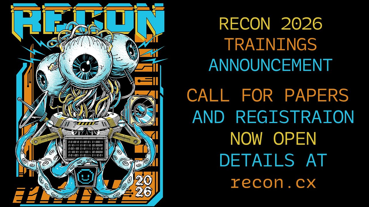 RECON 2026: Training announcement. Call for papers and conference registration are now open