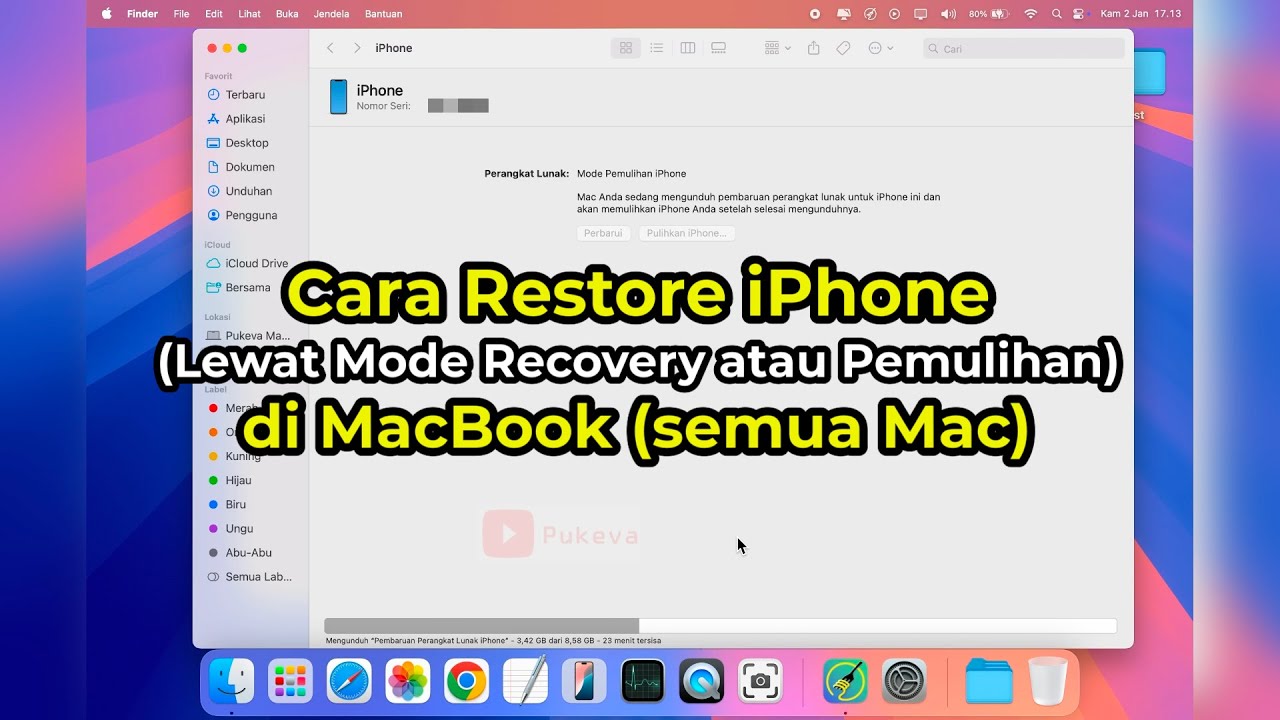 Cara Restore iPhone di MacBook | Lewat Mode Recovery | Semua iPhone | Tanpa Aplikasi | TERBARU!