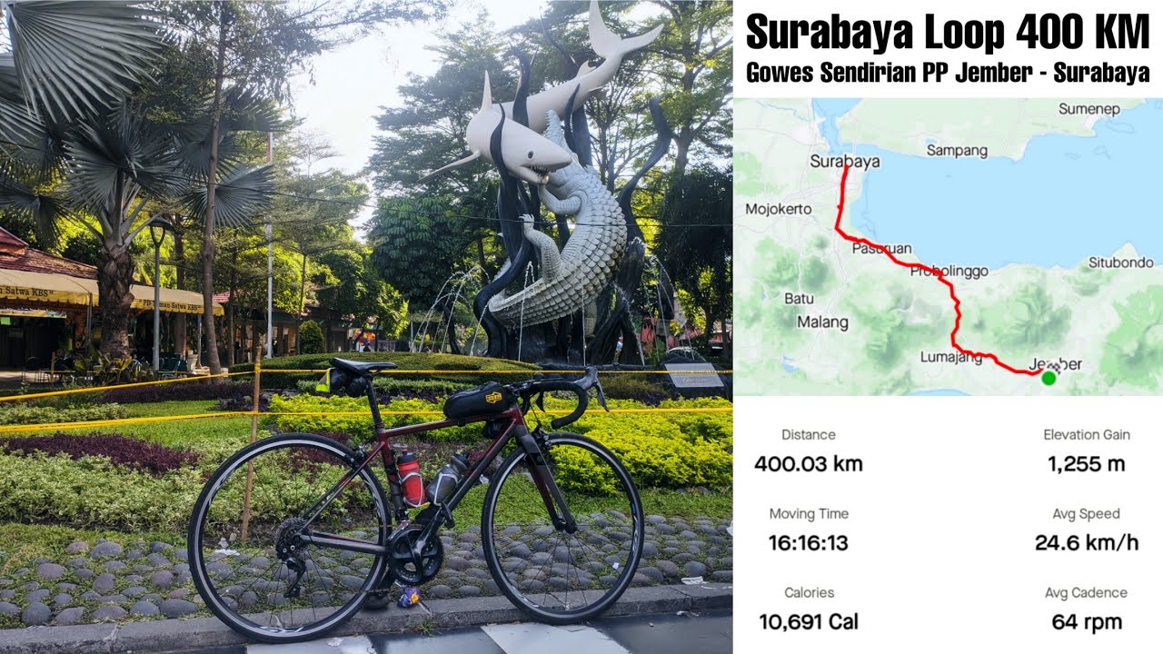 Gowes Sendirian, Surabaya Loop 400 KM (Under 24 Hour)
