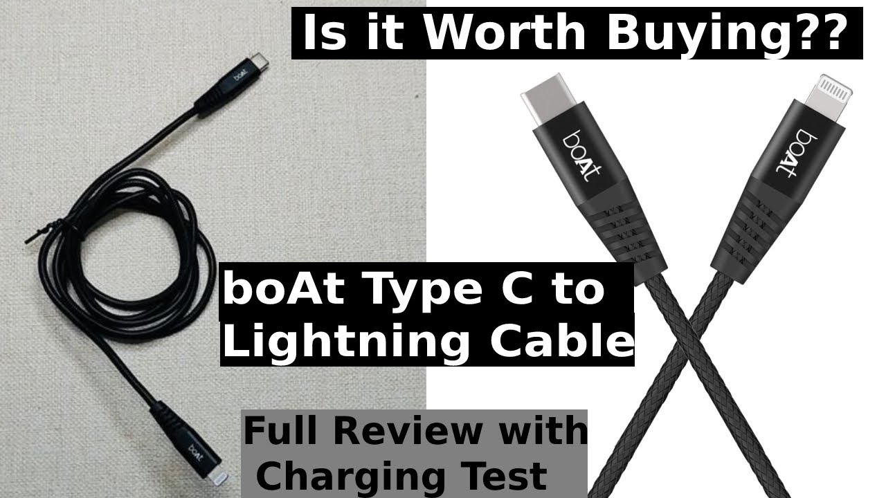 boAt Type C to Lightning Cable Unboxing & Review | Apple Type C Cable Alternative