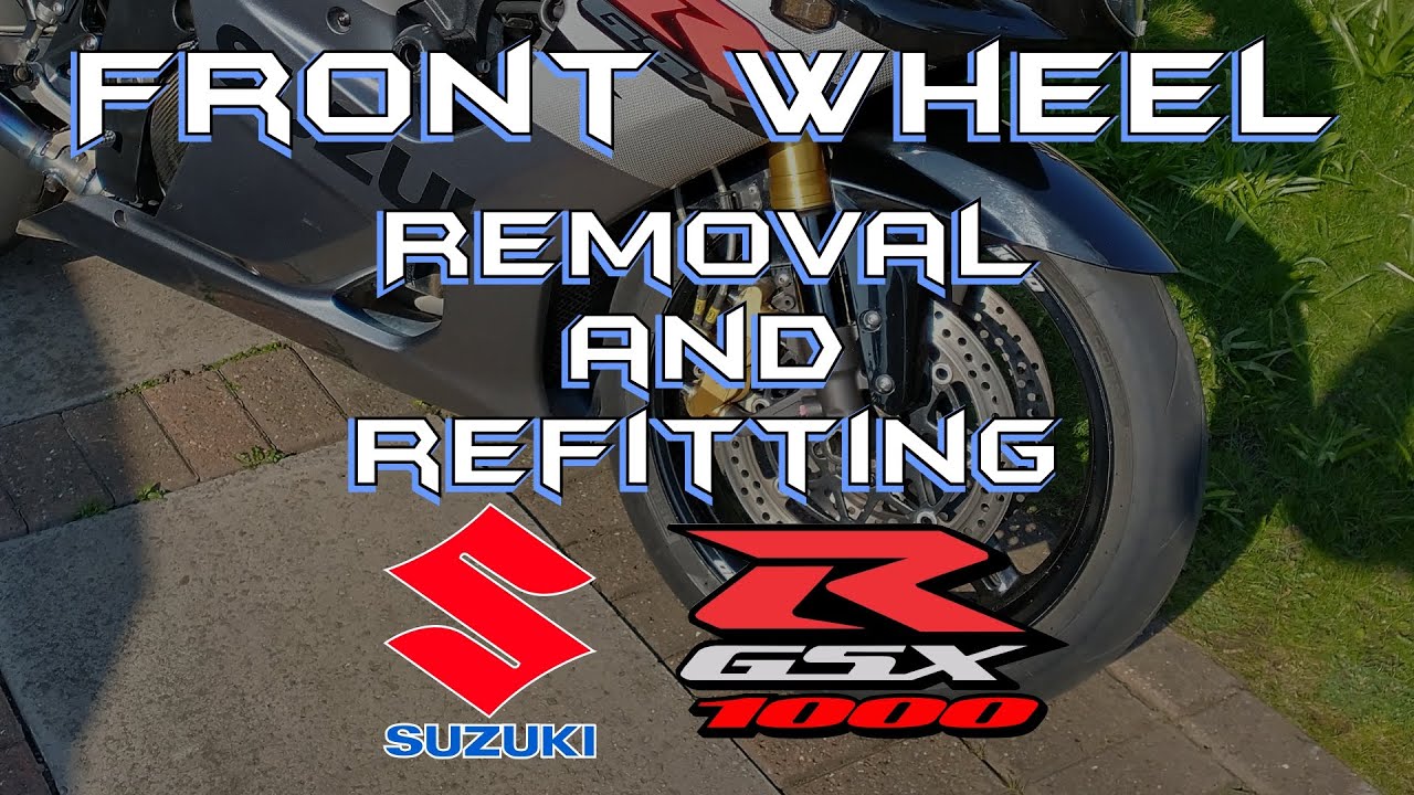 How to remove and refit a motorcycle front wheel - Suzuki GSXR 1000 K4