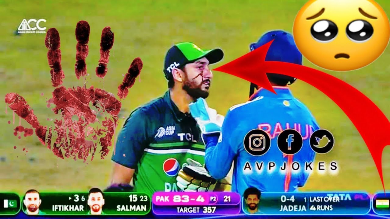 Agha Salman injury || INDIA VS PAKISTAN match highlight | Asia Cup 2023 Highlights @rjkaranyt