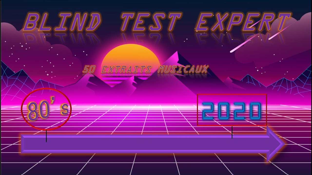 BLIND TEST EXPERT - 50 extraits (années 1980 à 2020)