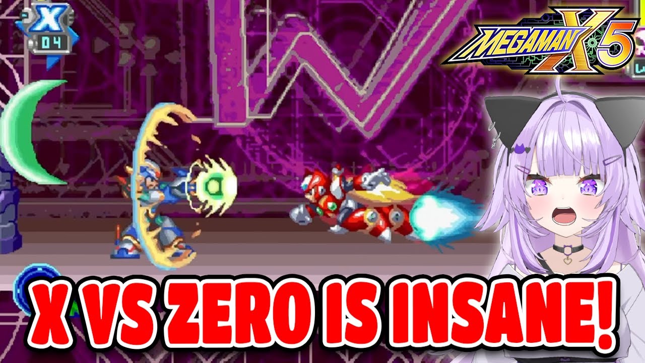 Okayu Reaction To The Legendary X vs Zero Fight In Mega Man X5 Hololive【ENG SUB】