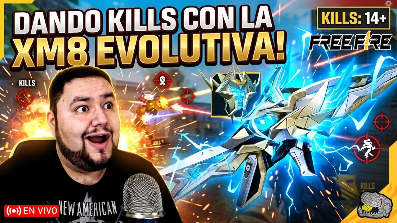 🔴 DANDO KILLS CON LA XM8 EVOLUTIVA DE FREE FIRE - PONCHOELREX 😎