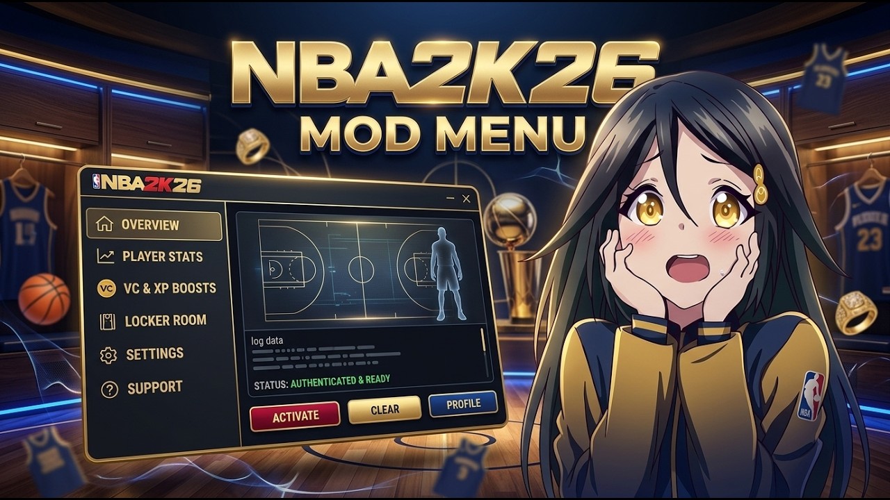 BEST NBA 2K26 Mod Menu 2026 / VC Editor + Infinite Stamina + Unlock All / Free Download