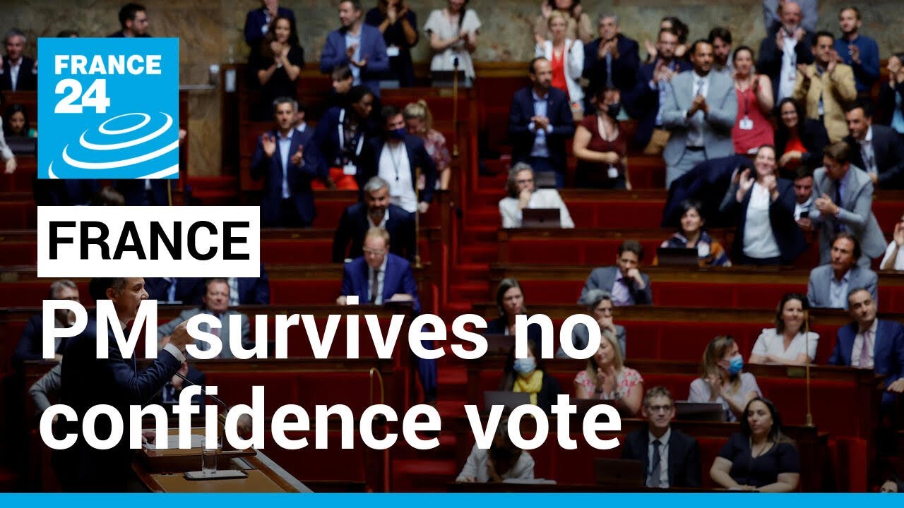 Macron&rsquo;s government survives no-confidence vote in parliament &bull; FRANCE 24 English