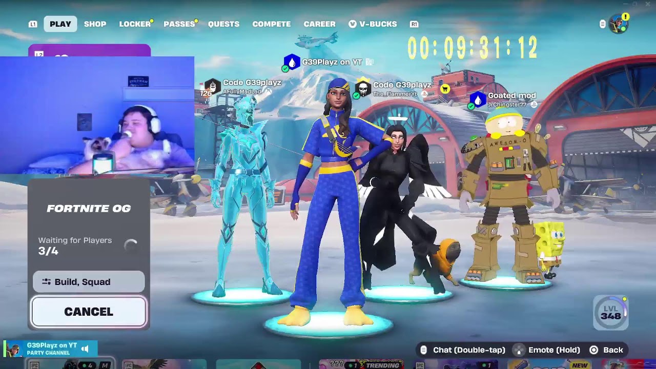 Live Playing Fortnite USE CODE G39PLAYZ #AD