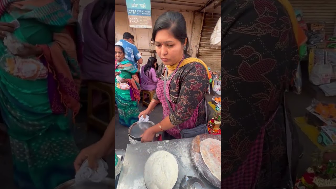 Hardworking Maharashtrian Lady Making Paratha