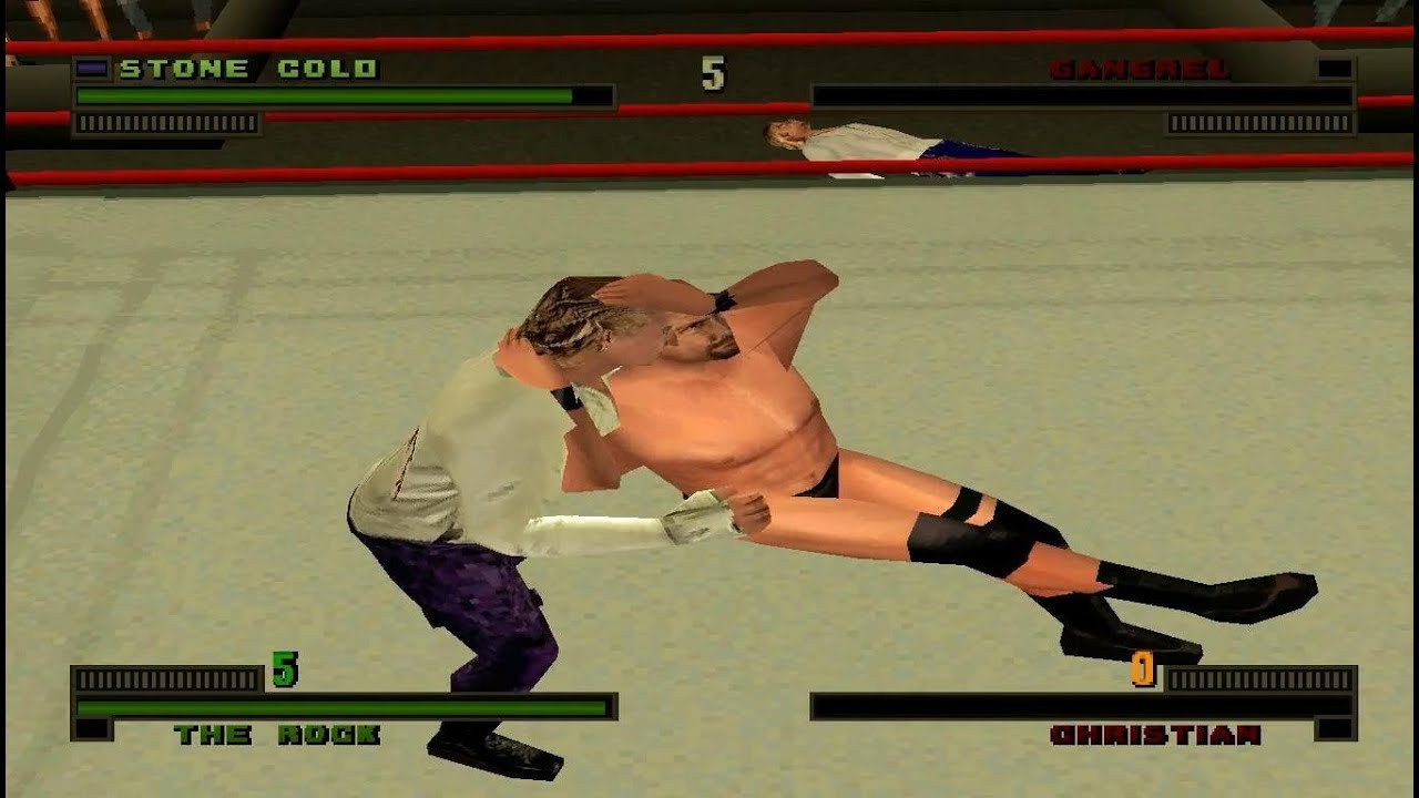 WWF Attitude - Stone Cold & The Rock (Part 1) Tag Team Career Mode (PS1)