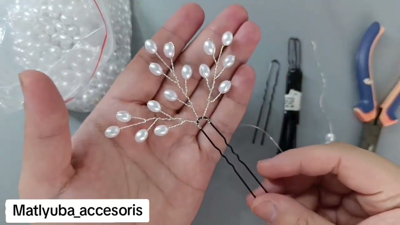Matlyuba_accesoris Step by step Let's make a beautiful hairpin 