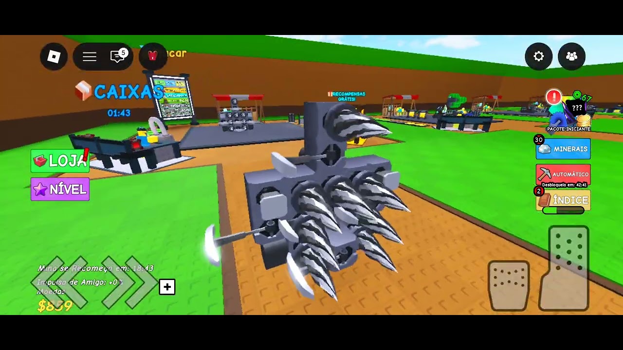 Fazendo um robô de mineração pra conseguir dinheiro no Roblox 