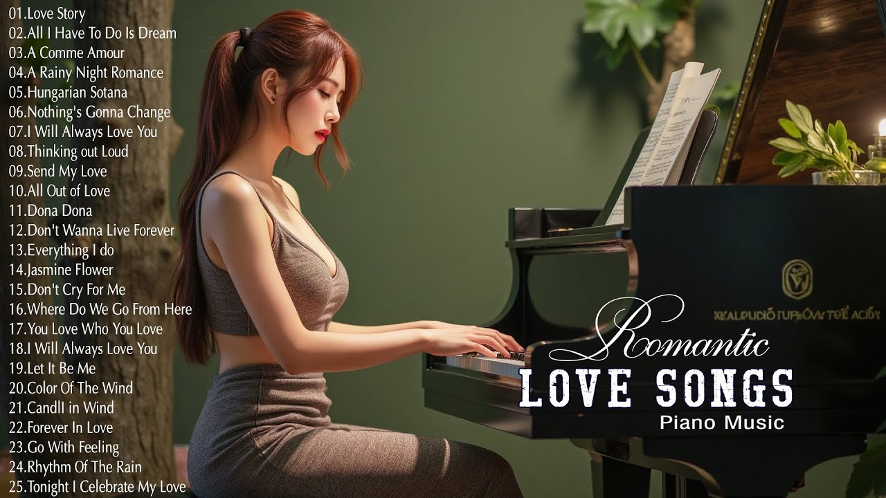 3 Hours Of Beautiful Classic Piano Love Songs Of All Time - Best Relaxing Piano Instrumental Music