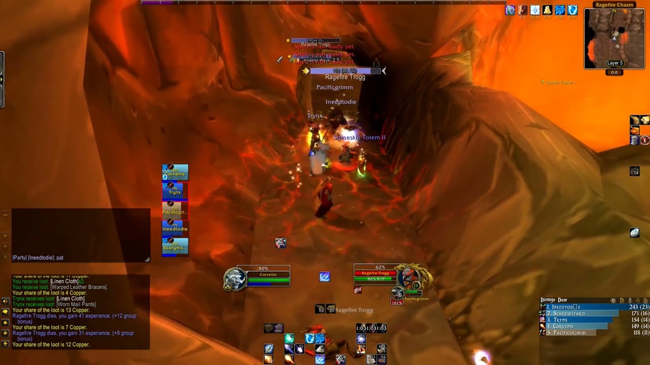 Ragefire Chasm   Hardcore  -  Fire Mage full run