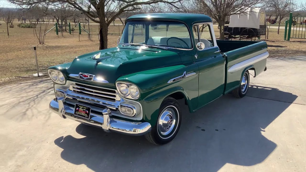 1958 Chevrolet Apache 32 Fleetside 283ci V8 3 Speed Column Shift Clean Truck