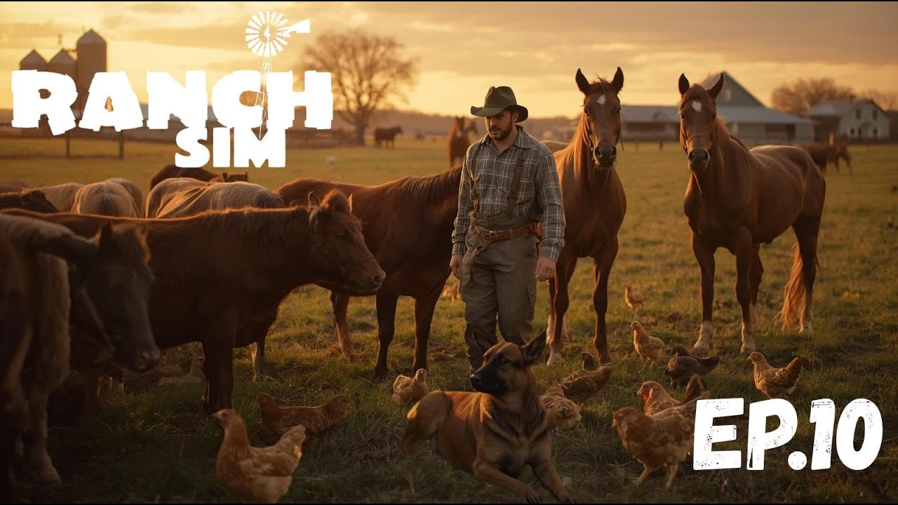 Геймплей Ranch Simulator, эпизод 10 | У Феникса появился партнёр, и жеребёнок уже в пути? Сарай п...