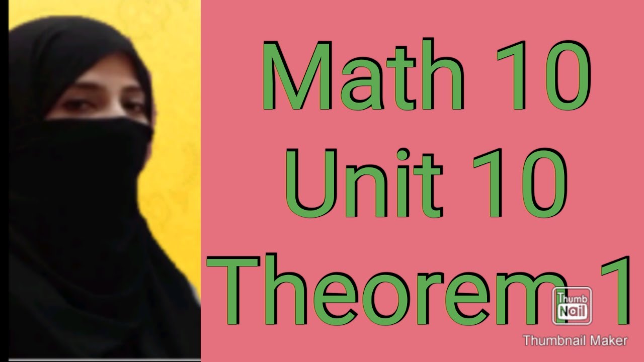 Theorem 1 || Unit 10 || Math Class 10 || Tangent of  a circle || Ocean of Knowledge