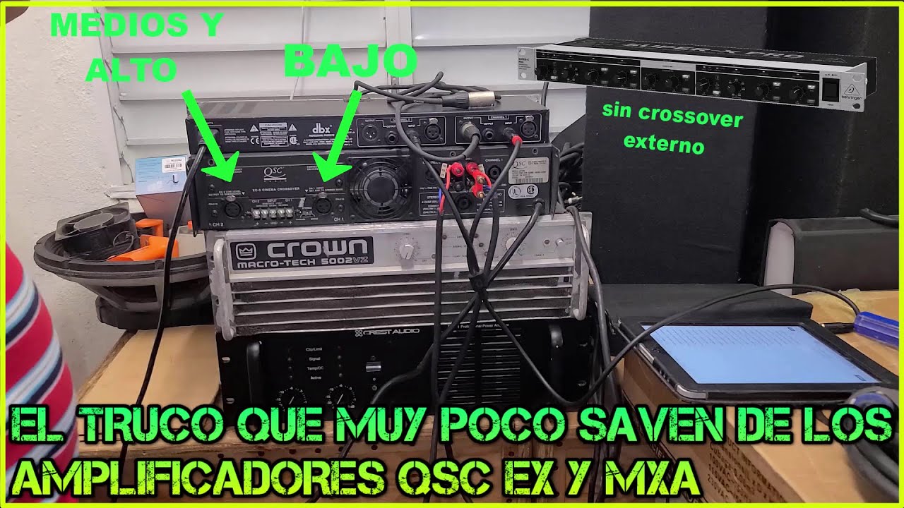 😯El  TRUCO que muy  POCO SAVEN de los amplificadores  QSC EX Y MXA😱