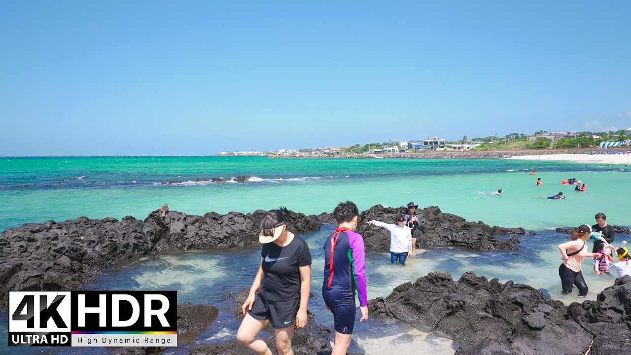 Gwakji Beach, a quiet small beach in Aewol-eup | Jeju Island, Korea 4K HDR