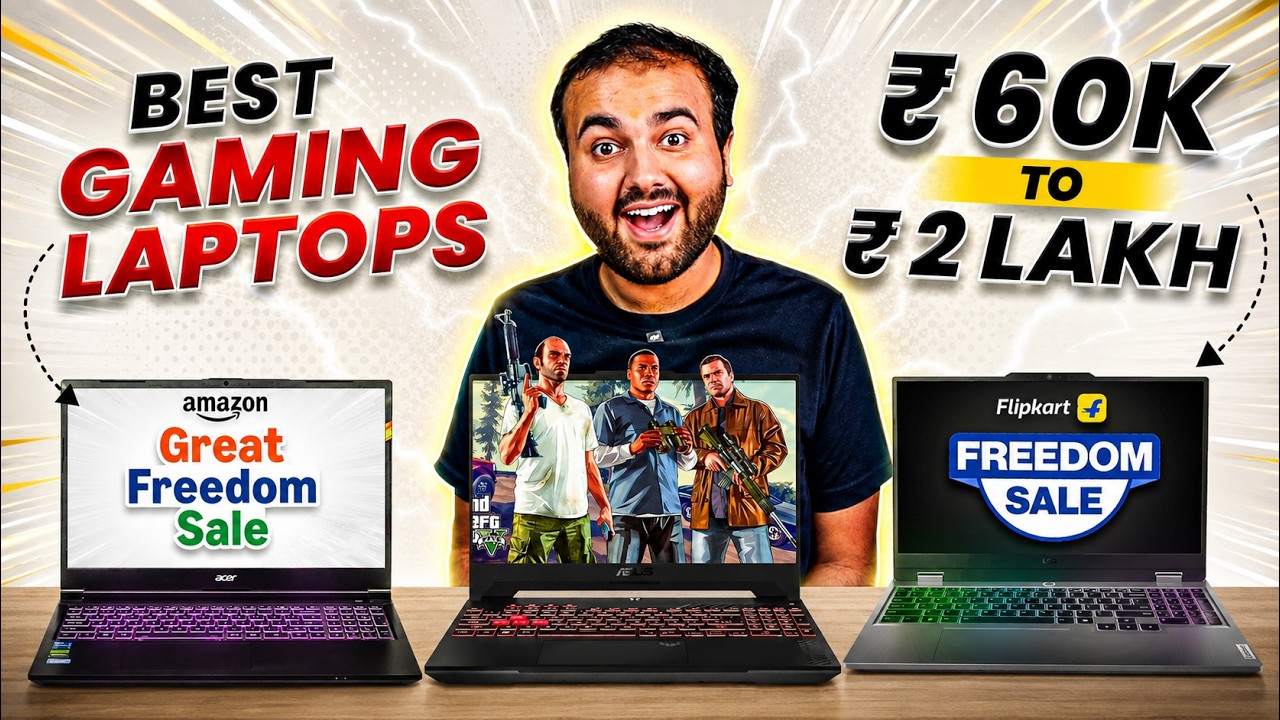 Best GAMING LAPTOP Deals 🤯 - Flipkart & Amazon Freedom Sale 2026 | ₹60K to ₹ 2 Lakhs