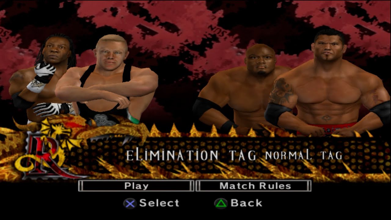 WWE SmackDown vs. Raw 2007 - Finlay,BookerT VS Batista,Lashley (ELIMINATION TAG) 01