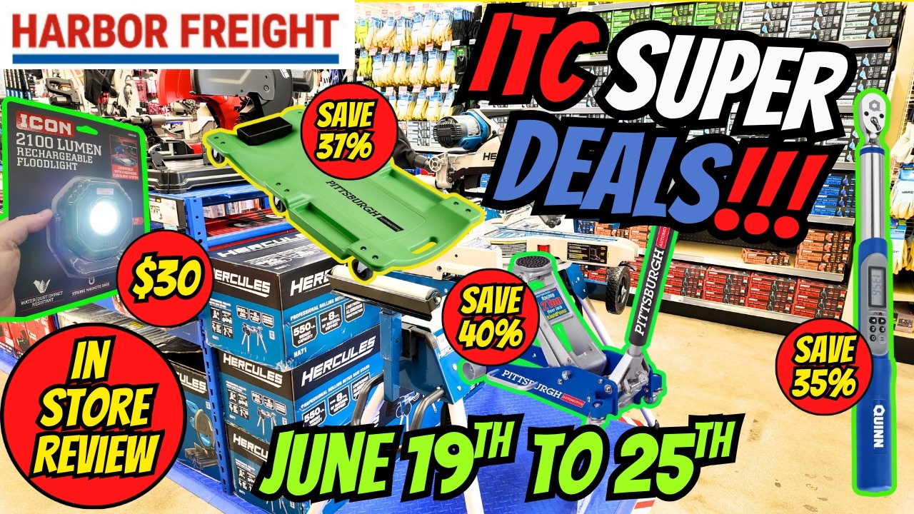 Harbor Freight только что запустили супер-акции для участников ITC! С 19 по 25 июня