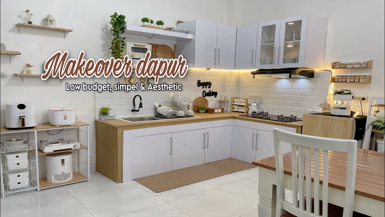 Make Over Dapur Low Budget | Tips Memasang wallpaper Meja Dapur | Cleaning Motivation