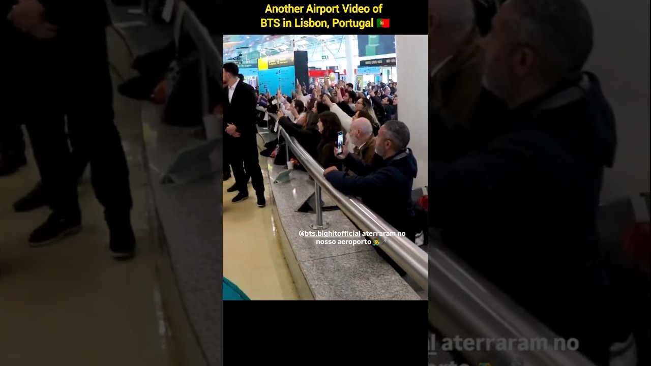 Another Airport Video of Bts in Lisbon, Portugal 🇵🇹 #bts #fypviralシ #shorts