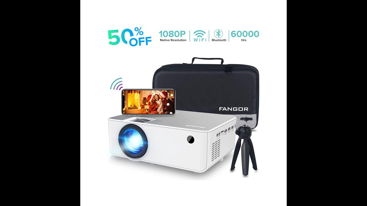 Fangor Projector F-506 | Full HD Movie Projector with Carrying Case