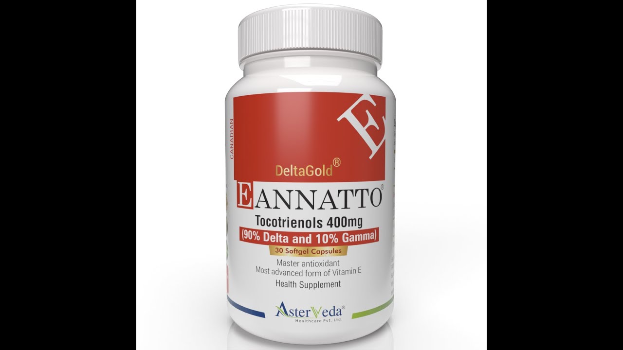 Natural Vitamin E Tocotrienols Supplement | 400 mg Vitamin E | 90 % Delta - Eannatto India