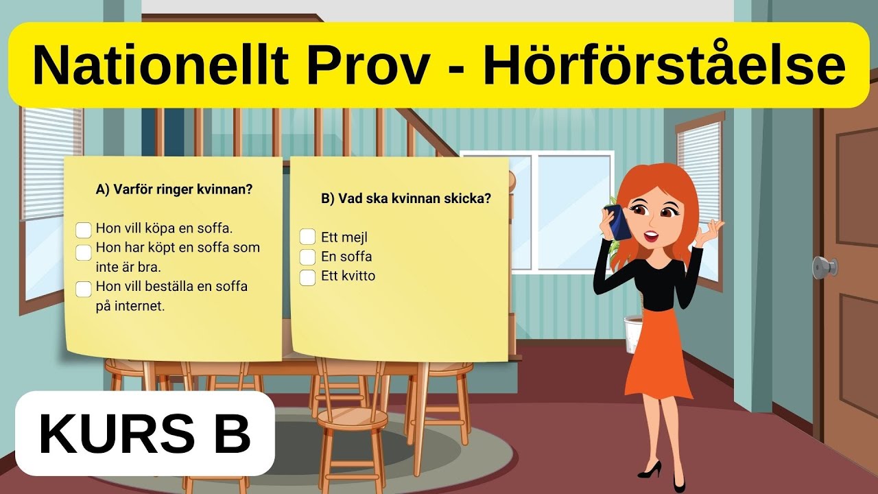 Nationellt prov - H&ouml;r&ouml;vning Kurs B (SFI)