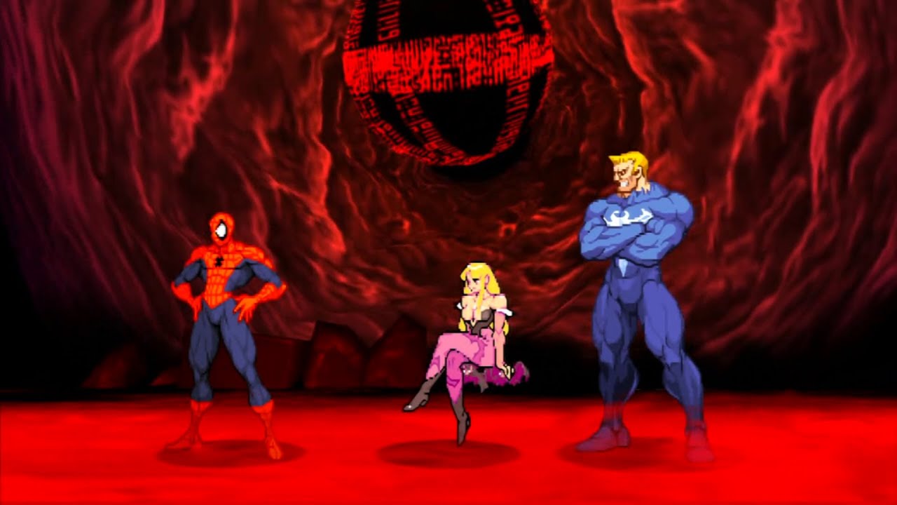 Marvel VS Capcom 2 - Spider-Man/Morrigan/Venom - Expert Difficulty Playthrough