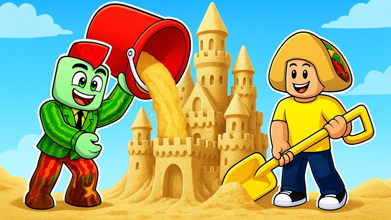 Job En Bob Bouwen Een Zandkasteel In Roblox!