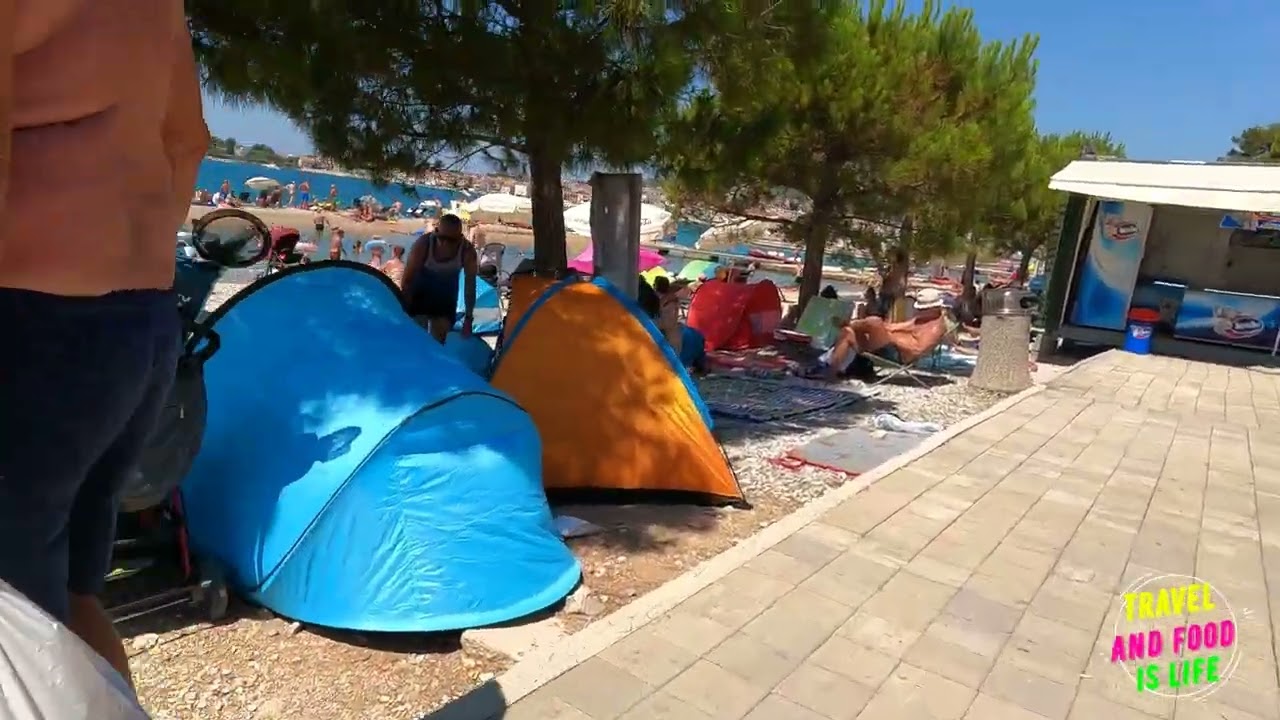Vodice, Croatia beach walk