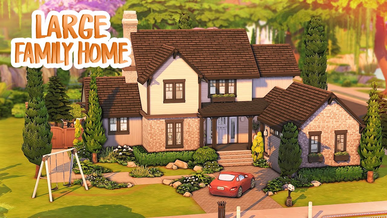 LARGE FAMILY HOME FOR 6 SIMS 💕 | The Sims 4 Speed Build