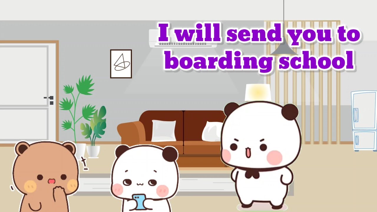 Bubu is scolding buggu l peach goma l milk mocha l panda bear l bear or panda l cute stories