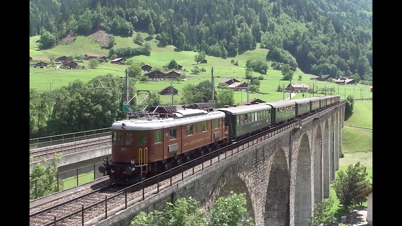 ► BLS 100 Jahre Lötschbergbahn Eisenbahnfest in Frutigen [30.06.13]