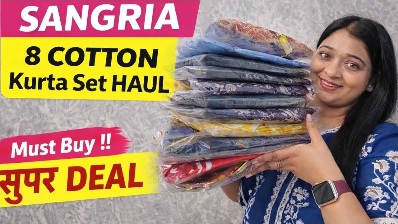 Myntra Sangria 8 Cotton Kurta Set Haul | Best Daily & Office Wear | Myntra Haul | Sanvi