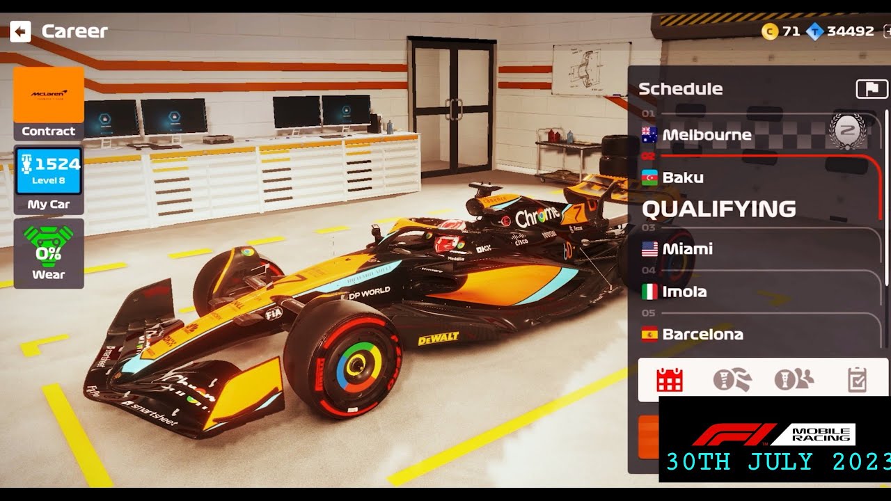 F1 MOBILE RACING 2023 ♤ CAREER MODE ♤ BAKU ♤ CHALLENGER 2♤ MCLAREN ♤ LANDO NORRIS