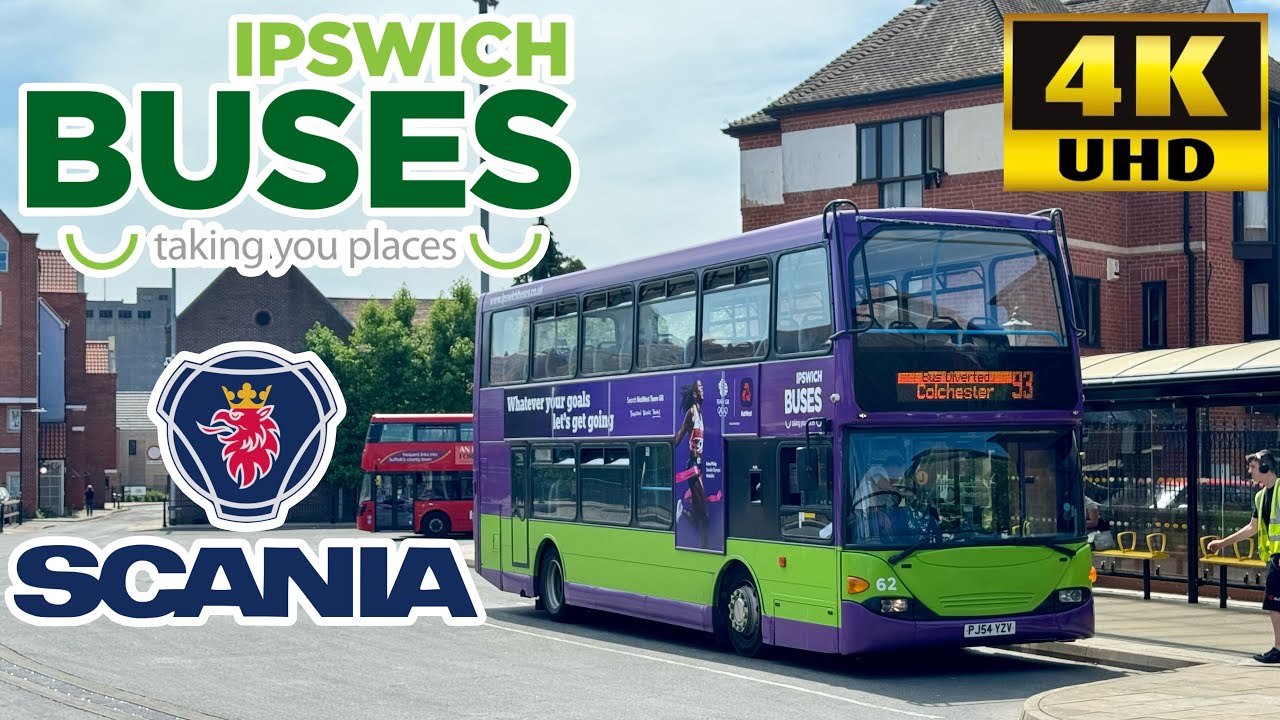 [Ipswich Buses: 93 Colchester to Ipswich, Highwoods, East Bergholt & Copdock] Scania OmniDekka N94UD