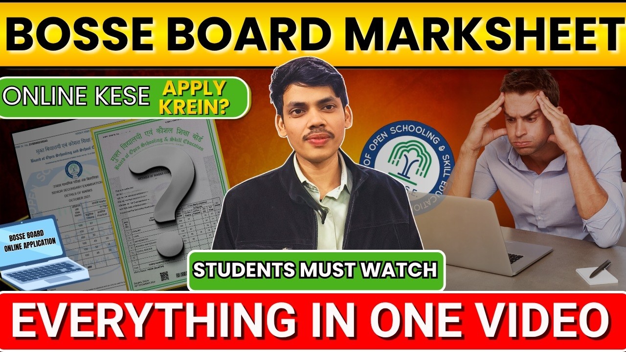 BOSSE Board Sikkim Marksheet Apply Online | BOSSE Board Sikkim Marksheet | Online Application