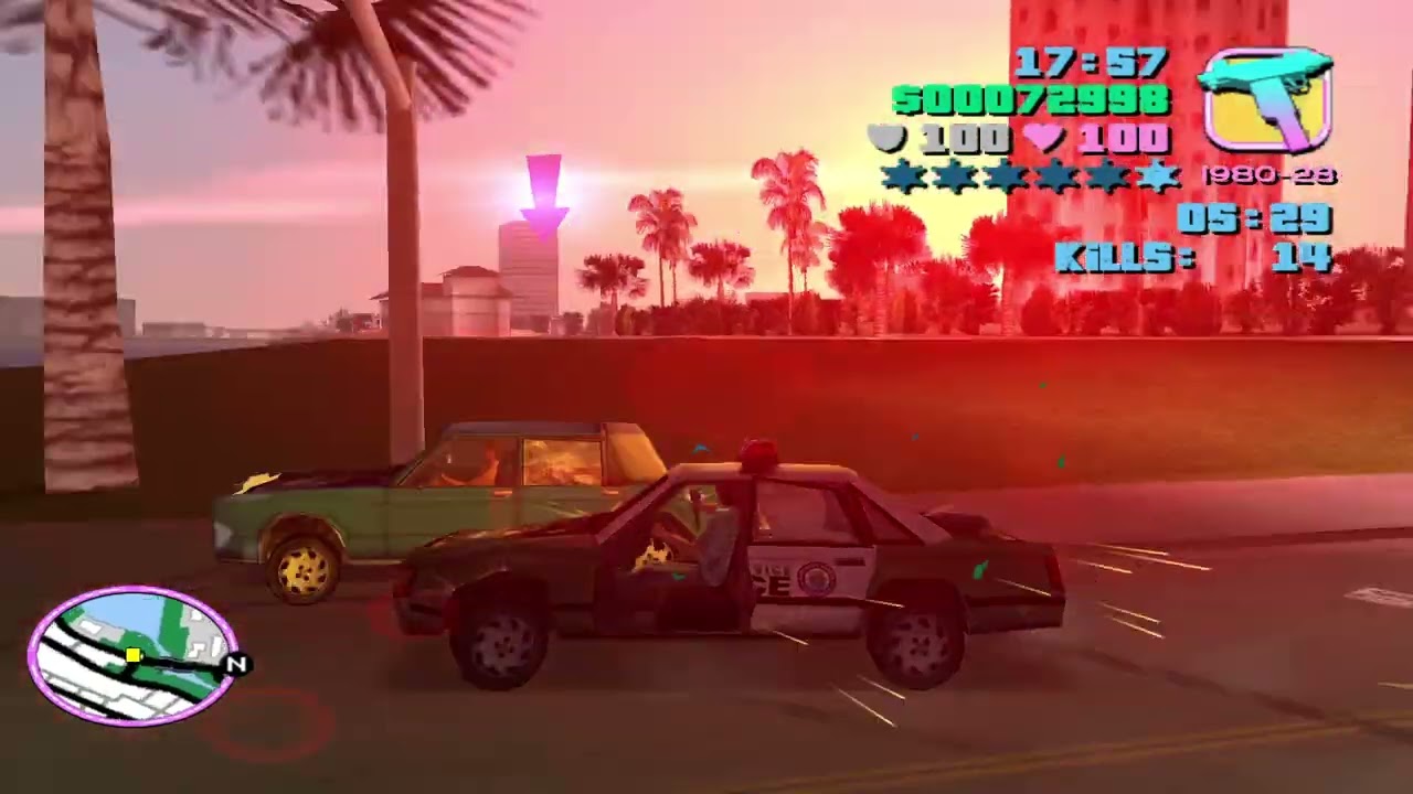 GTA Vice City Vigilante Police Mission Complete All 12 levels