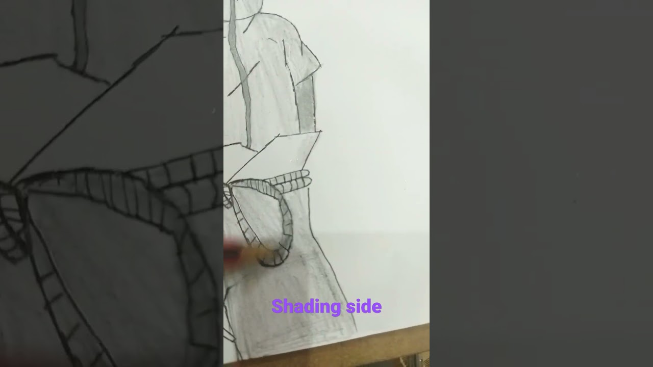 2 different side drawing shading(the stylish boy) subscribe for more