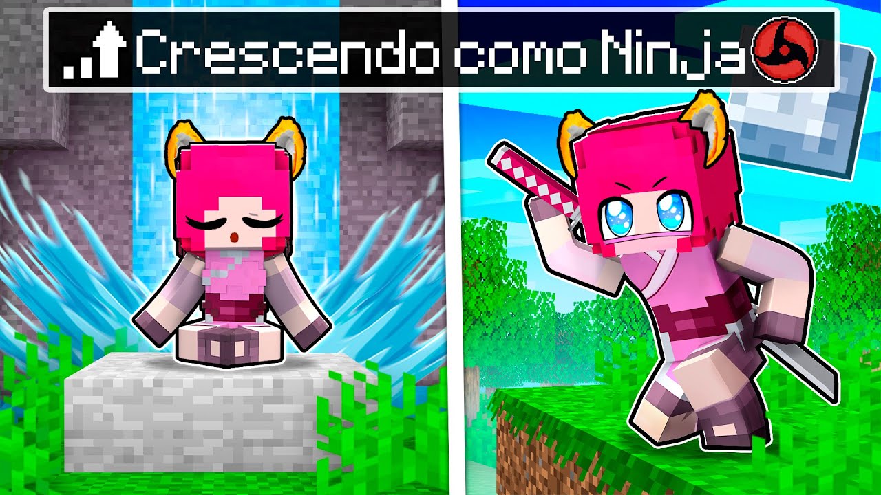 CRESCENDO como uma NINJA no MINECRAFT !