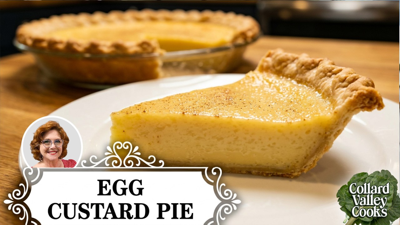 Old Fashioned - Egg Custard Pie - Southern Cooking